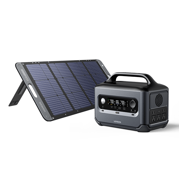 VDL Portable Power Station 800W(Peak 1600W)/510Wh Capacity Solar  Generator,AC Outlet USB-C PD for Home RV Emergency