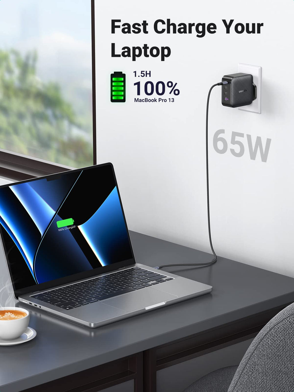 Ugreen 65W GaN Wall Charger 4 Ports - UGREEN-70819