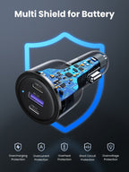 Ugreen 69W Fast Car Charger, 3 ports, PPS, PD3.0, QC3.0