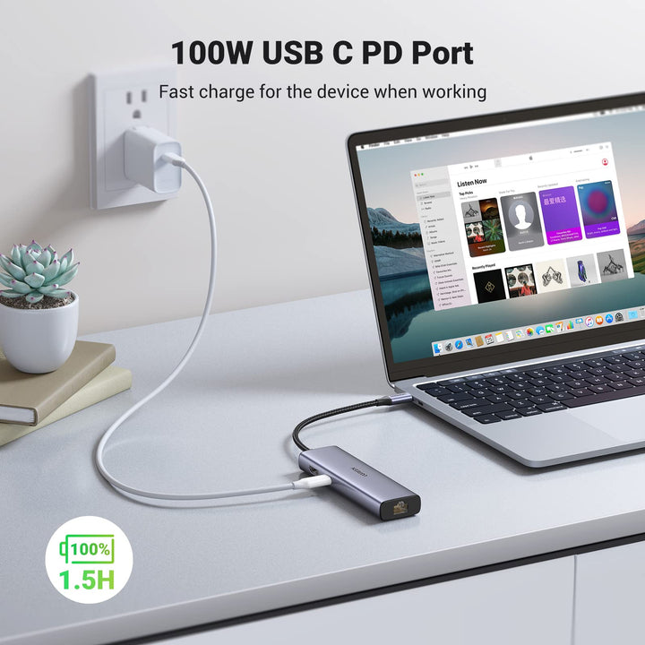 Ugreen 7-in-1 USB-C Hub (4K@30Hz HDMI, RJ45 Ethernet) - UGREEN-90568