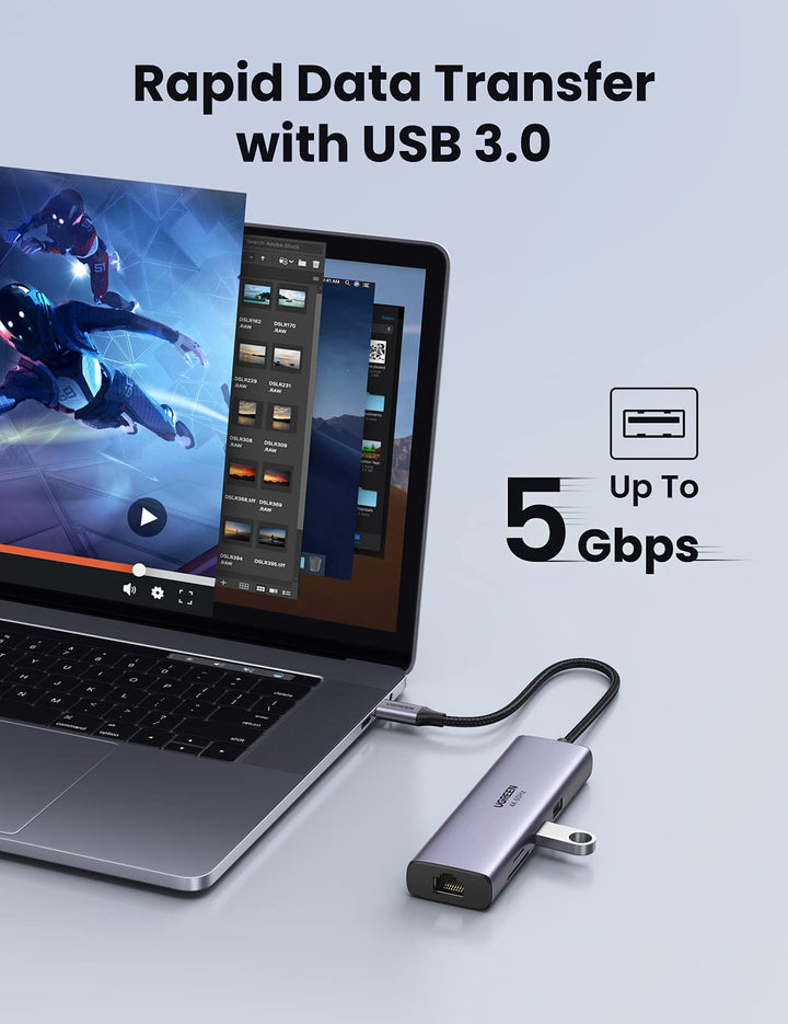 Ugreen 7-in-1 USB-C Hub (4K@60Hz HDMI, RJ45 Ethernet) - UGREEN-60515
