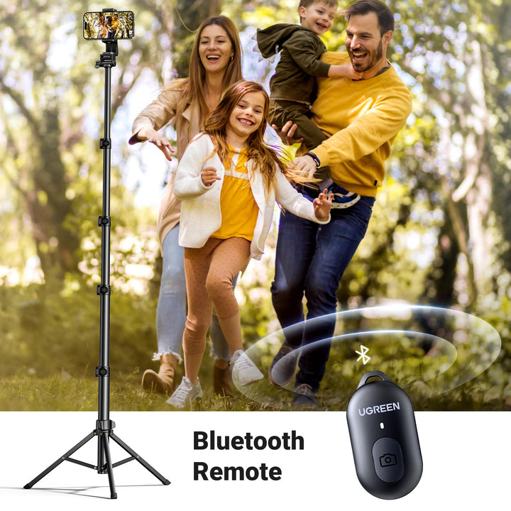 Ugreen 70 inch Phone Tripod with Bluetooth Remote - Aluminum - UGREEN - 15609
