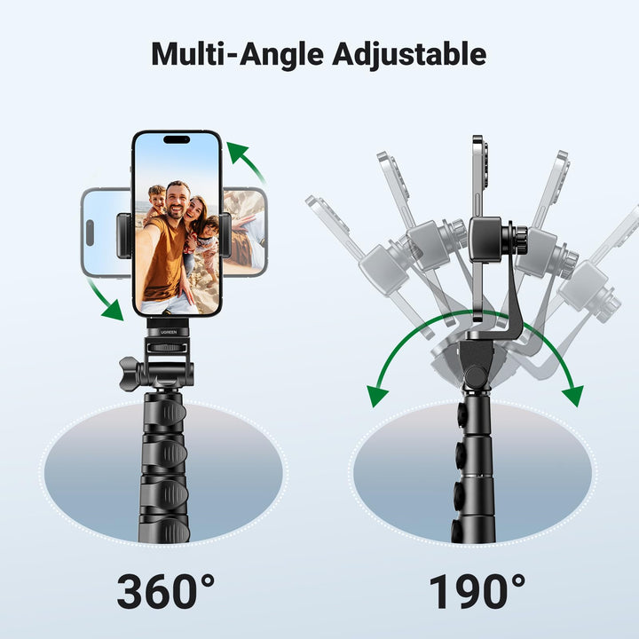 UGREEN 70 inch Aluminum Phone Tripod with Bluetooth Remote | UGREEN UK