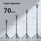 Ugreen 70 inch Phone Tripod with Bluetooth Remote - Aluminum - UGREEN - 15609