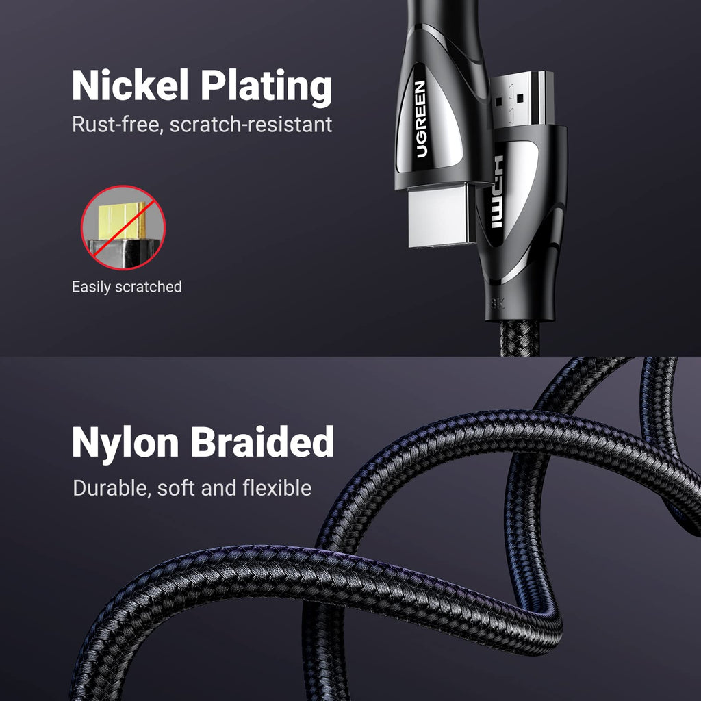 Ugreen 8K@60Hz 4K@120Hz 48Gbps High Speed HDMI 2.1 evolved cotton braided Cable - UGREEN-80401