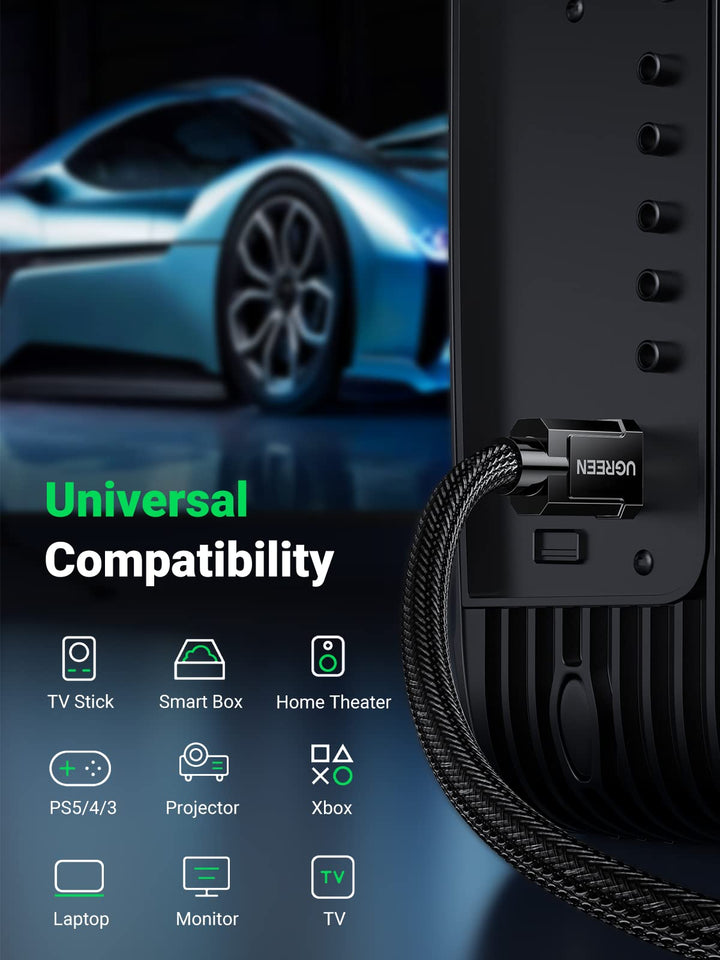 Ugreen 8K@60Hz 4K@120Hz 48Gbps High Speed HDMI 2.1 ultra-durable nylon braided - UGREEN-80602