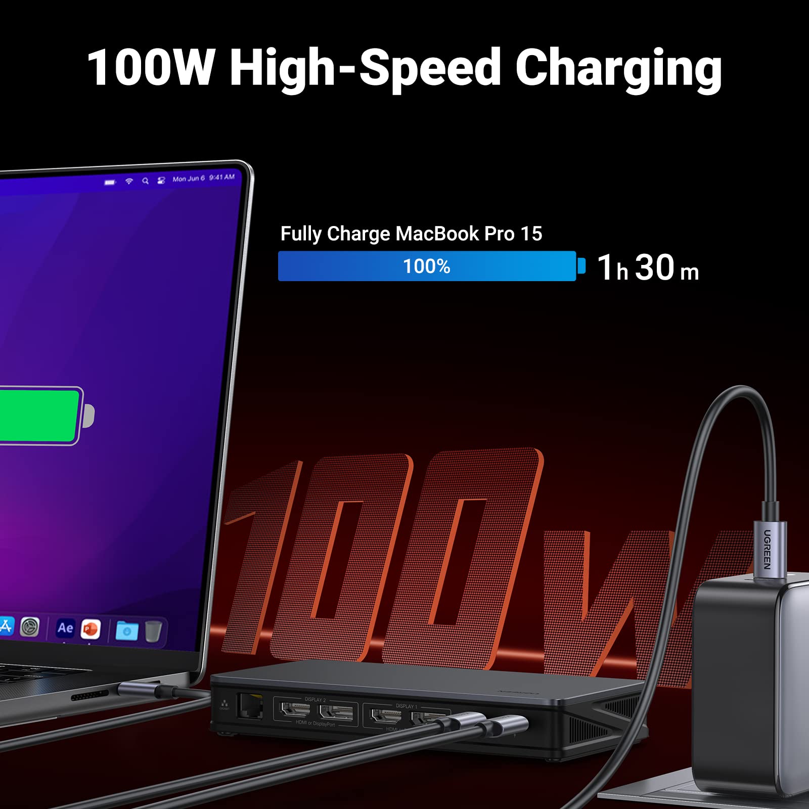 Ugreen 9-in-1 4k HDMI Fast Charge Universal Docking Station - UGREEN-90912