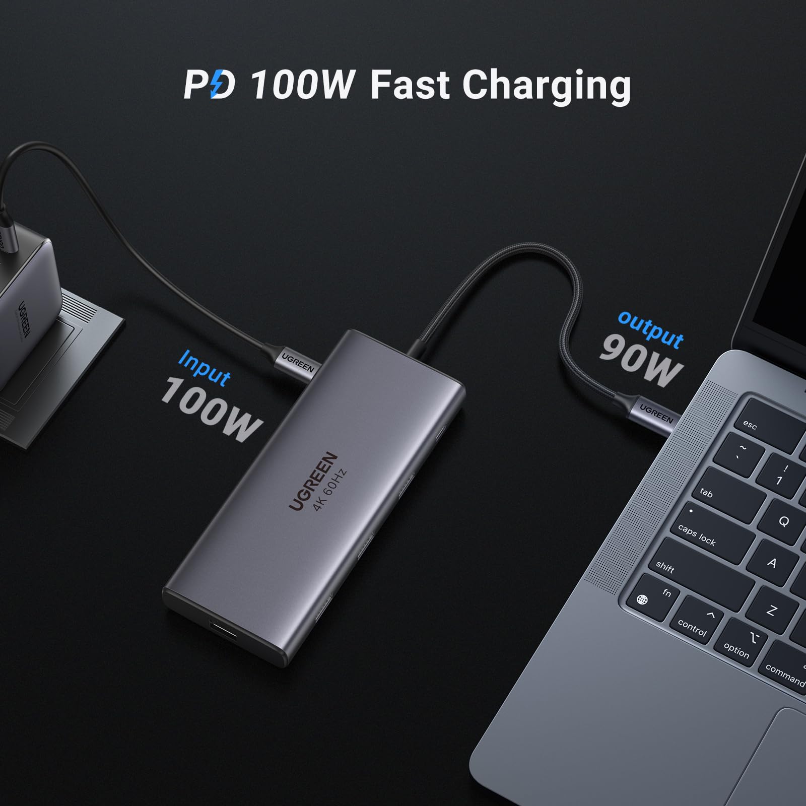 Ugreen 9-in-1 USB-C Hub (10Gbps USB 3.2, 4K@60Hz HDMI) - UGREEN-15532