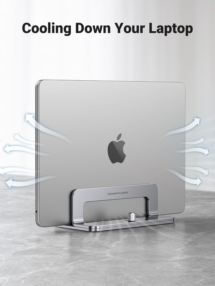 UGREEN Adjustable Width Vertical Laptop Stand (Grey) - UGREEN-20471