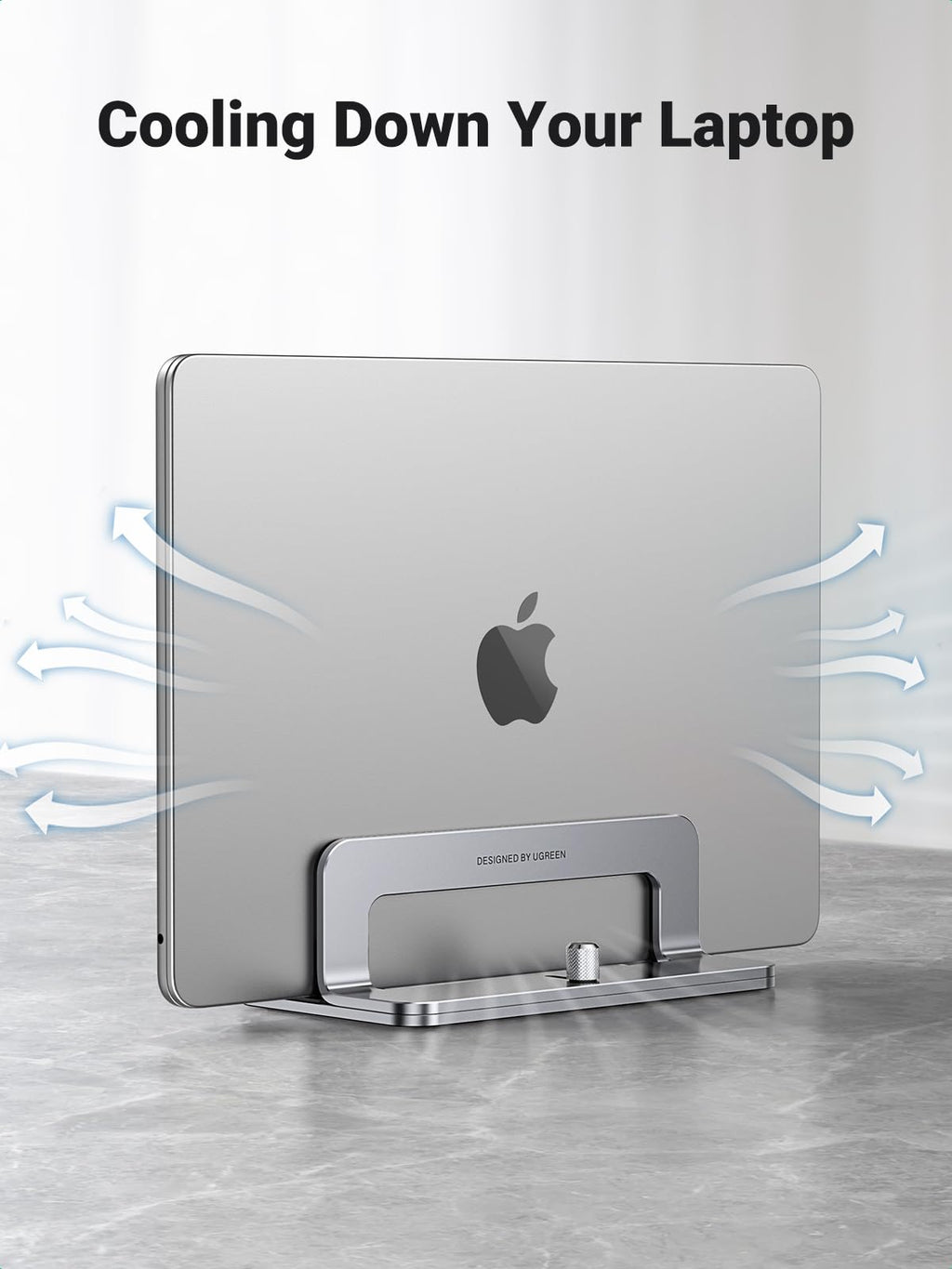 UGREEN Adjustable Width Vertical Laptop Stand (Grey) - UGREEN-20471