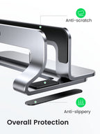 UGREEN Adjustable Width Vertical Laptop Stand (Grey) - UGREEN-20471