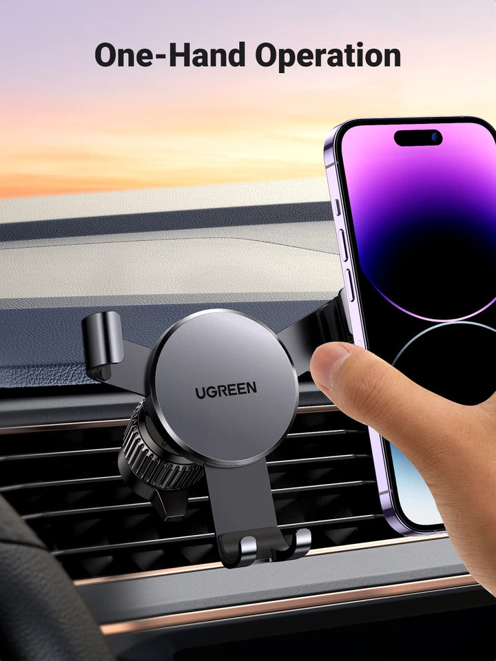 Ugreen Auto Lock 360° Adjustable Air Vent Car Phone Holder (Black) - UGREEN-15814