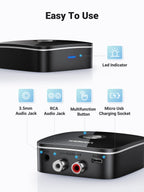 Ugreen Bluetooth Adapter for HiFi with RCA and 3.5mm Jack - UGREEN-30445