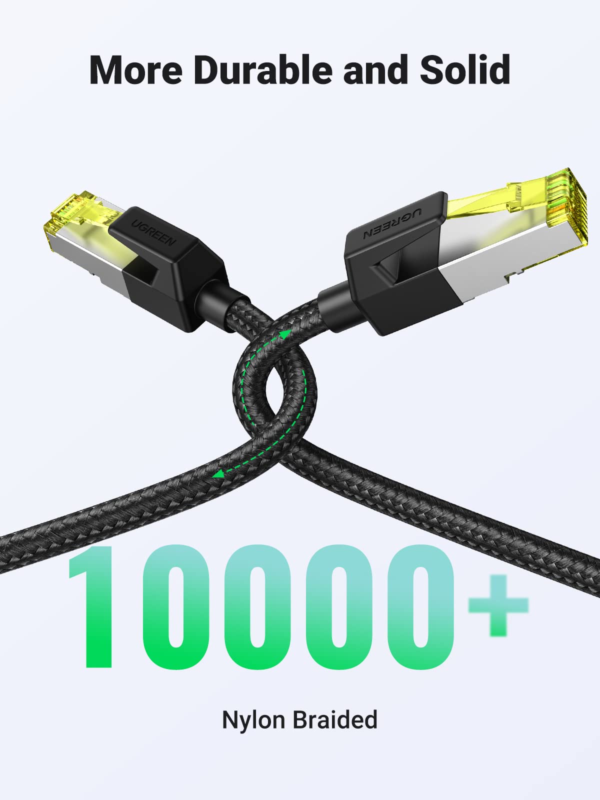 Ugreen Cat7 10Gbps 600MHz F/FTP RJ45 Patch Ethernet Cable - UGREEN - 80420