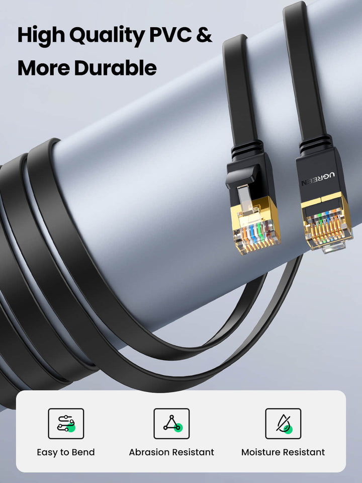 Ethernet Cable 10m, Cat 8 Internet kabel Hoge Snelheid Afgeschermde Netwerkkabel 10 Meter Binnen Buiten RJ45 Patch Kabel 40Gbps 2000MHz SFTP Gigabit LAN Kabel POE Zwart voor Router Modem Ethernet Cable 10m, Cat 8 Internet kabel Hoge Snelheid Afgeschermde Netwerkkabel 10 Meter Binnen Buiten RJ45 Patch Kabel 40Gbps 2000MHz SFTP Gigabit LAN Kabel POE Zwart voor Router Modem