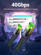 Ugreen Cat8 40Gbps 2000MHz SF/FTP Gaming Ethernet Cable - UGREEN - 15246