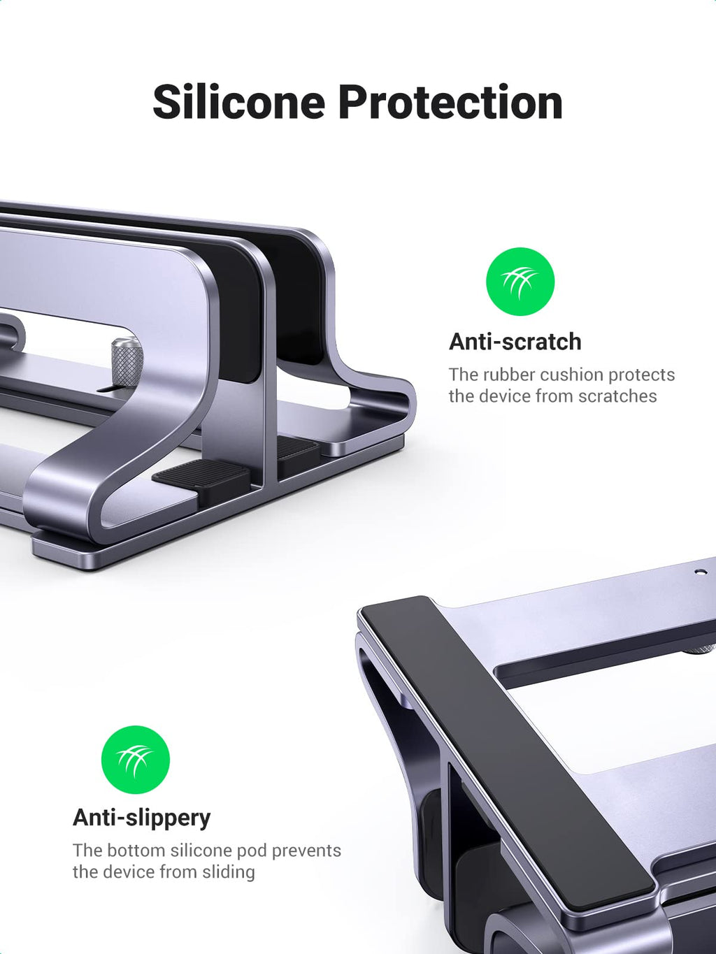Ugreen Dual Slot Adjustable Width Vertical Laptop Stand - UGREEN-60643