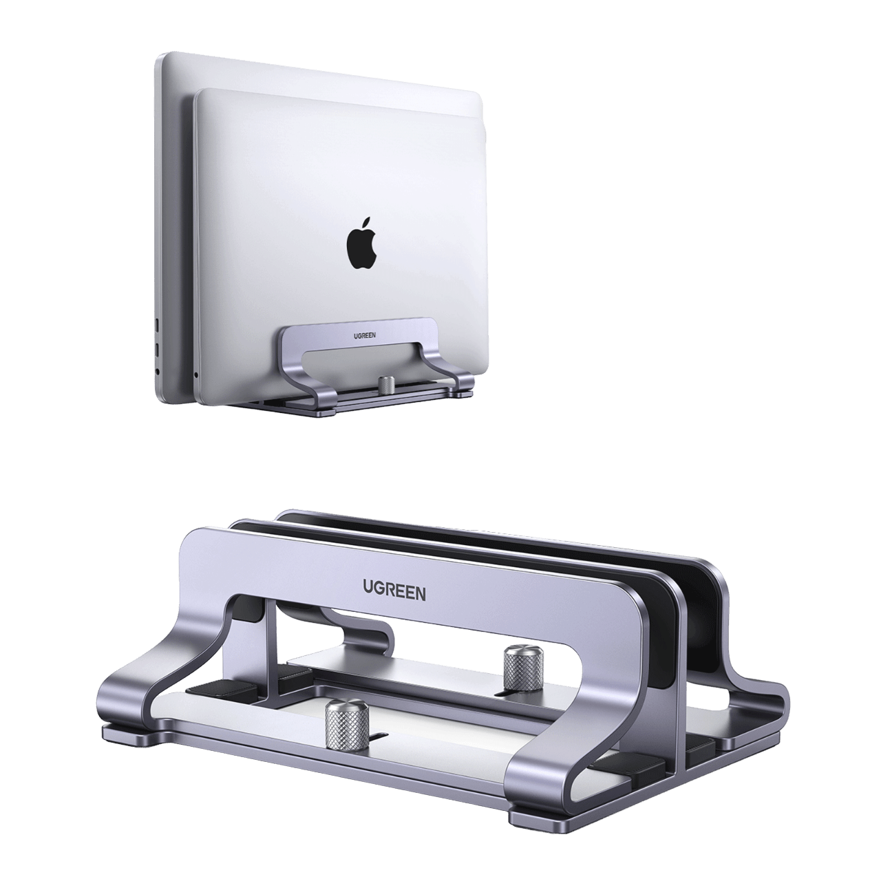 Dual Slot Adjustable Width Vertical Laptop Stand