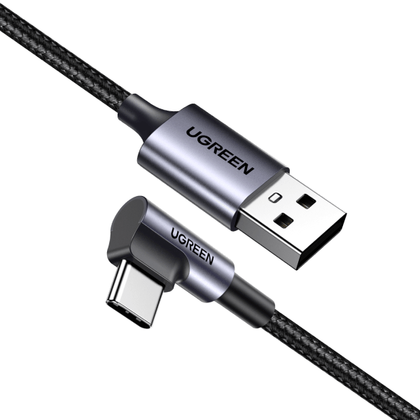 Ugreen Fast Charging 90 Degree 3A Right Angle USB C Charger Cable - UGREEN-50940