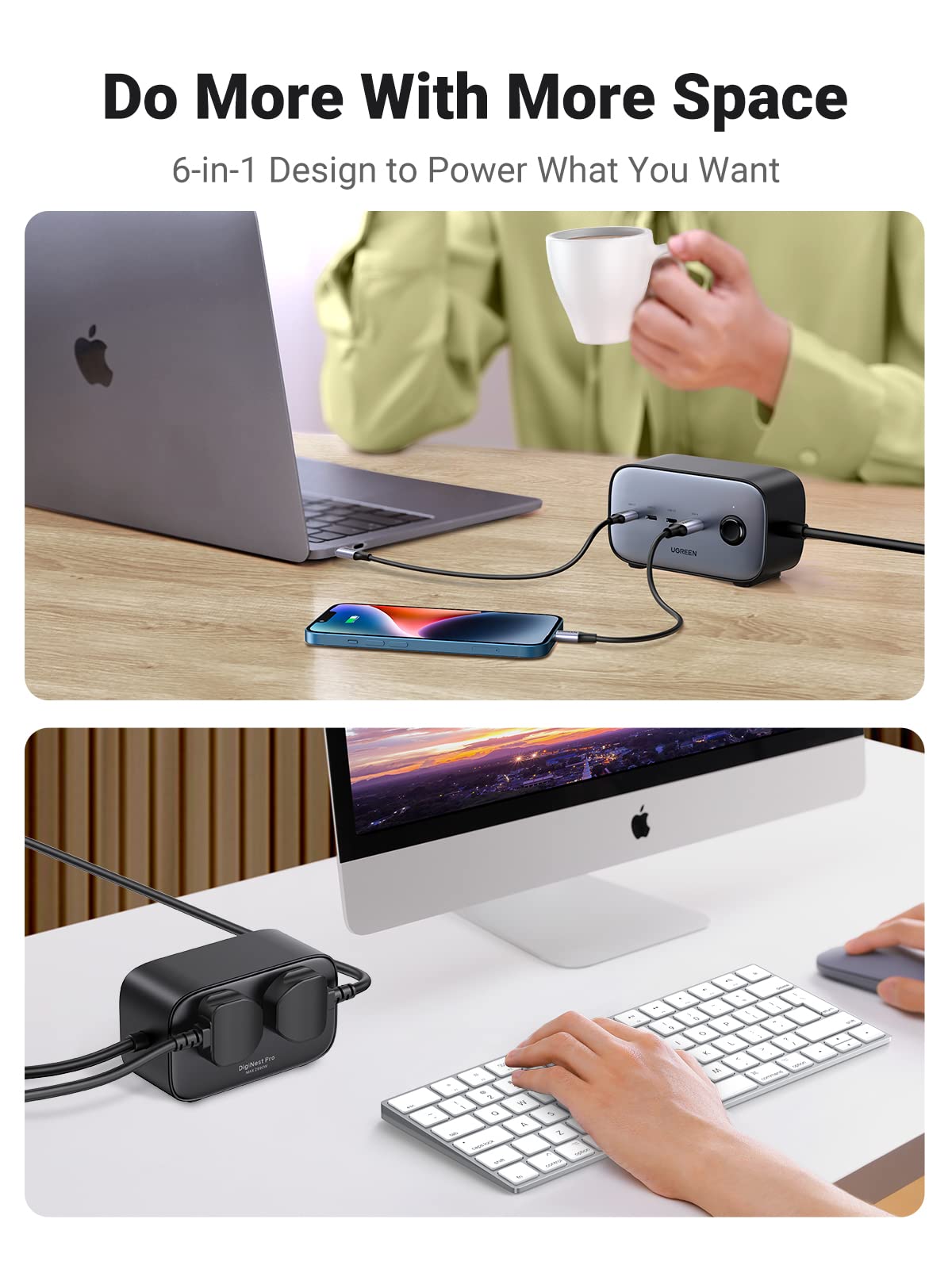 Ugreen GaN 100W Power Strip DigiNest Pro - UGREEN-60168
