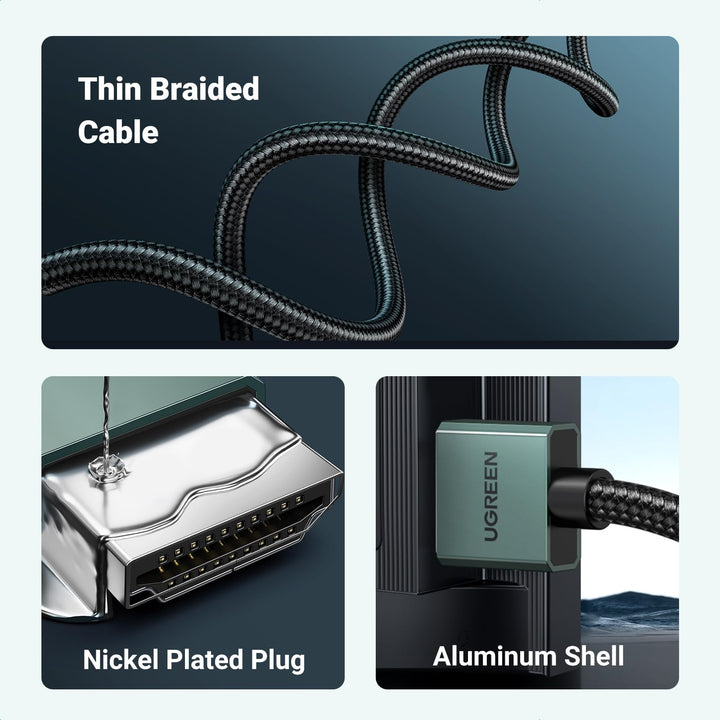 Ugreen HDMI 2.1 Cable - 8K@60Hz, 4K@120Hz, eARC, 48Gbps - UGREEN - 90382