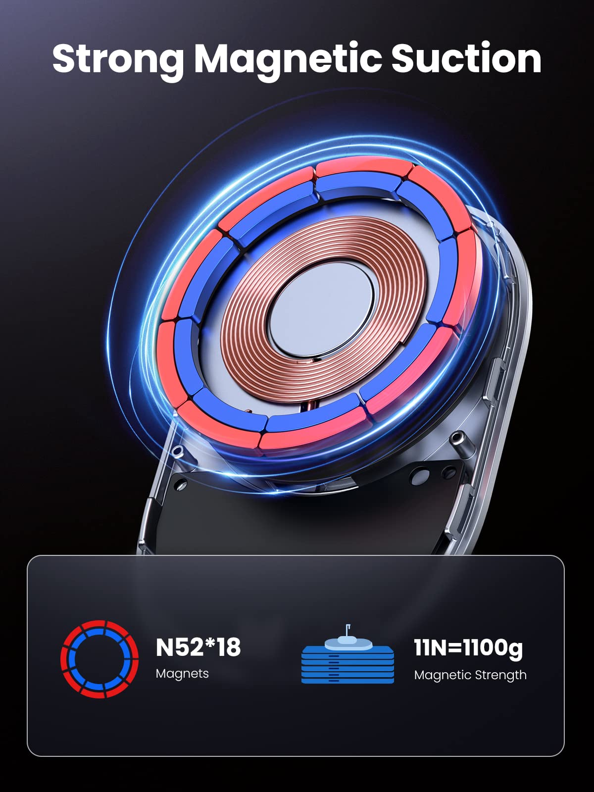 Ugreen Magnetic Wireless Car Charger - UGREEN-15120