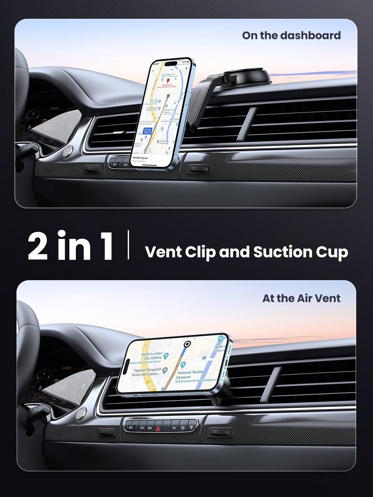Ugreen Magnetic Wireless Car Charger - UGREEN-15120