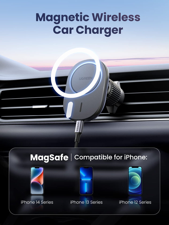 UGREEN Magnetic Wireless Car Charger UGREEN UK - Main Image