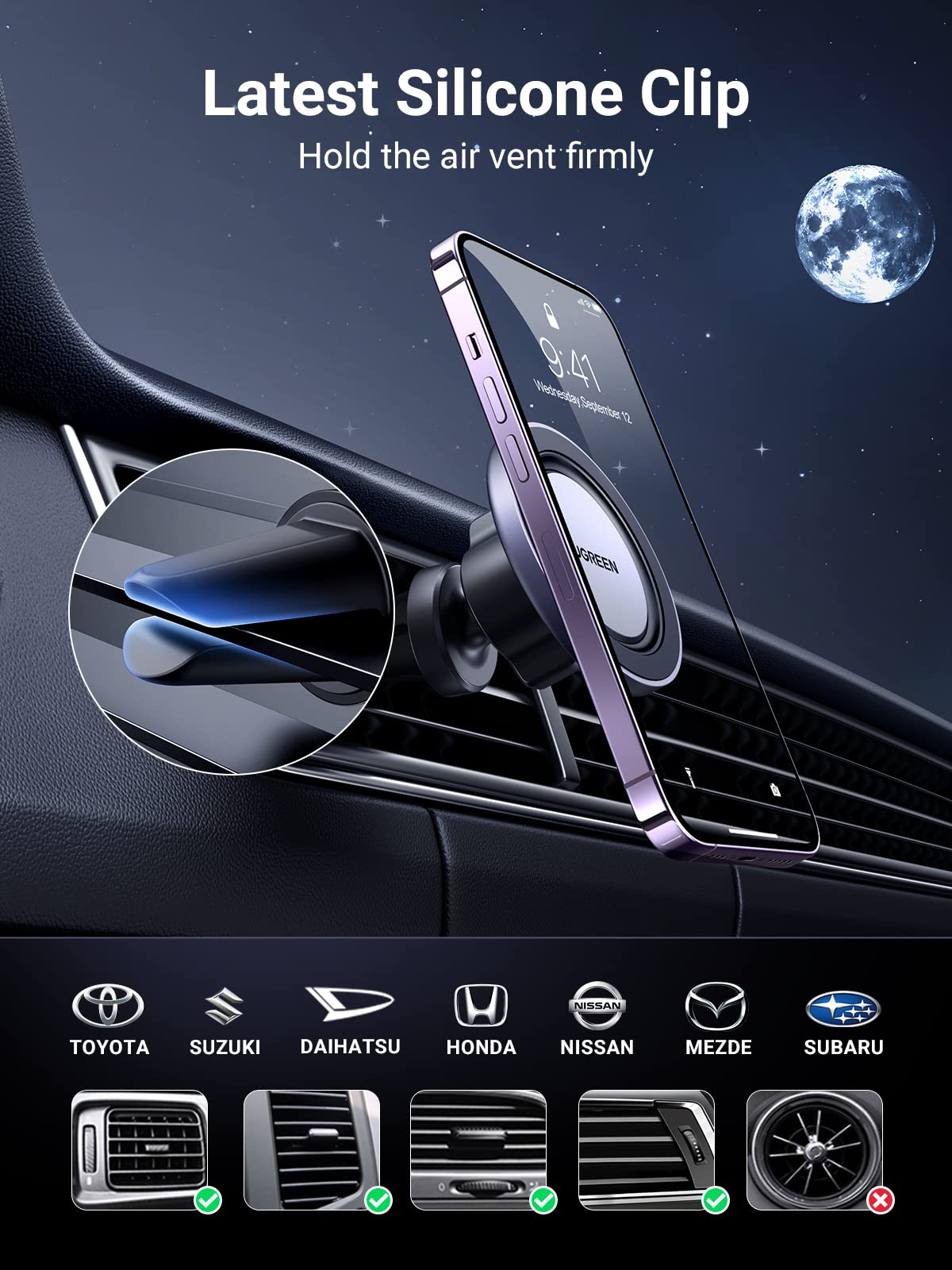 Ugreen MagSafe Air Vent Car Phone Holder - UGREEN-90527
