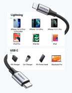 Ugreen MFi Braided PD Fast Charger USB C to Lightning Cable - UGREEN-60759