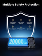 UGREEN Nexode Power Bank 20000mAh 100W is a portable charger equipped with multiple safety protections, including over-voltage, over-current, over-charge, over-discharge, high-temperature, and short-circuit protection to ensure reliable daily use.