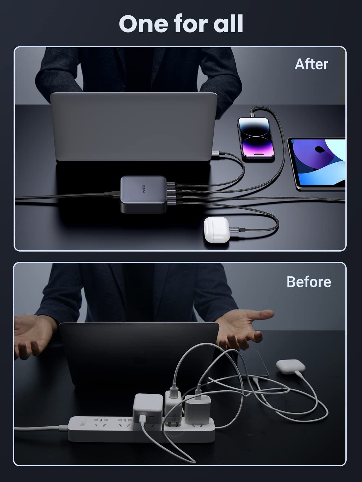 Ugreen Nexode 100W GaN Desktop Charger 4-Ports - UGREEN-90929