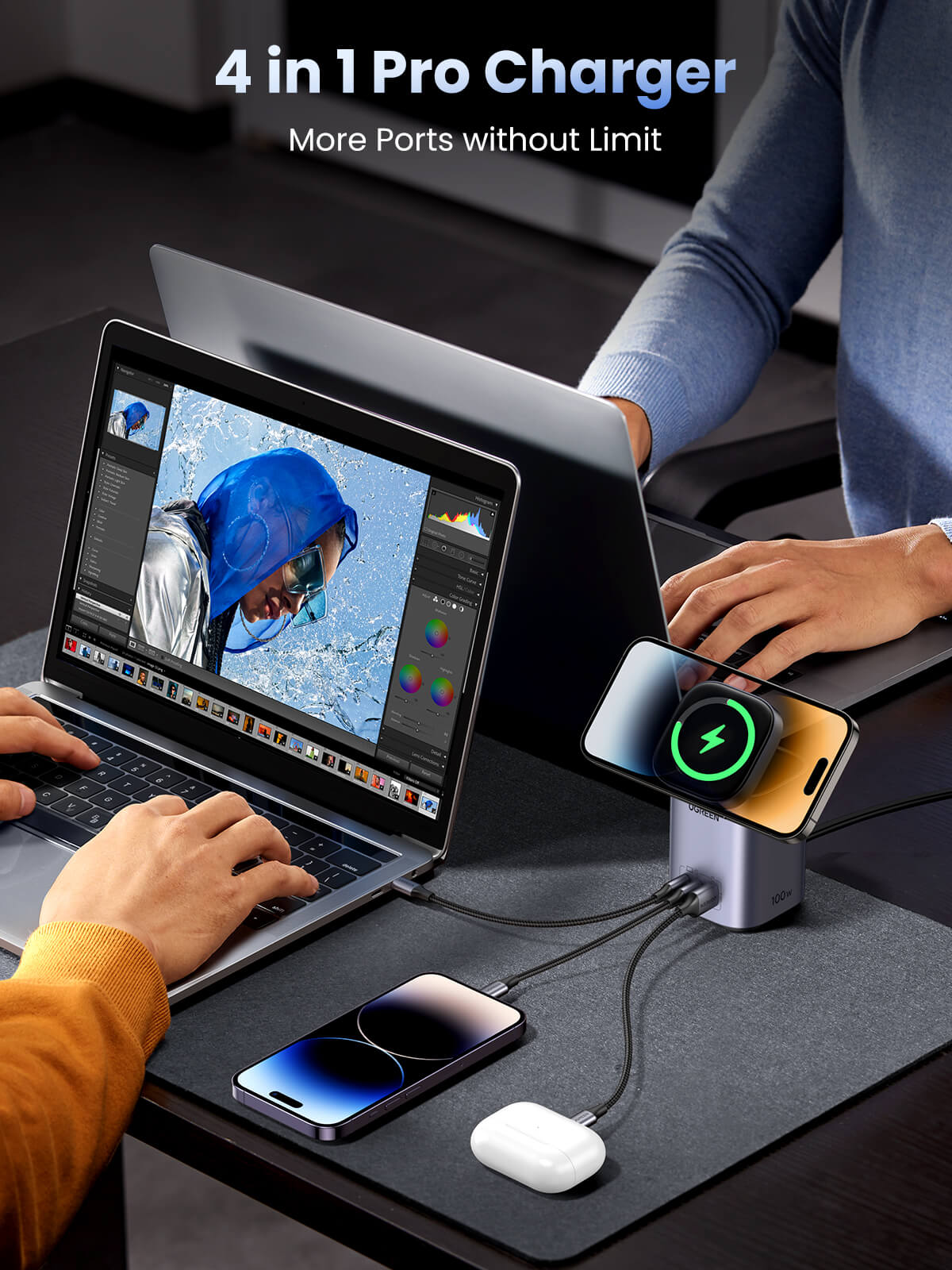 Ugreen Nexode 100W GaN with 15W MagSafe Charger Station - UGREEN - 15169