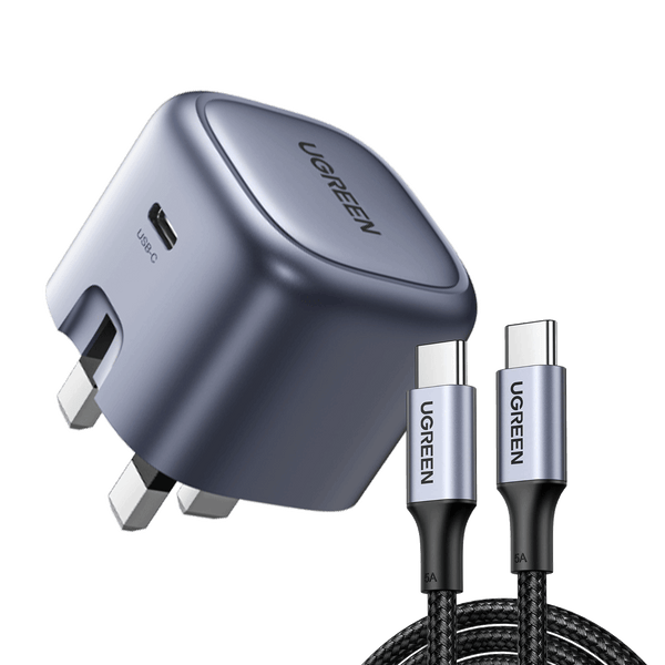 Ugreen Nexode 30W GaN Wall Charger with 1m USB-C Cable Bundle - UGREEN - 25114