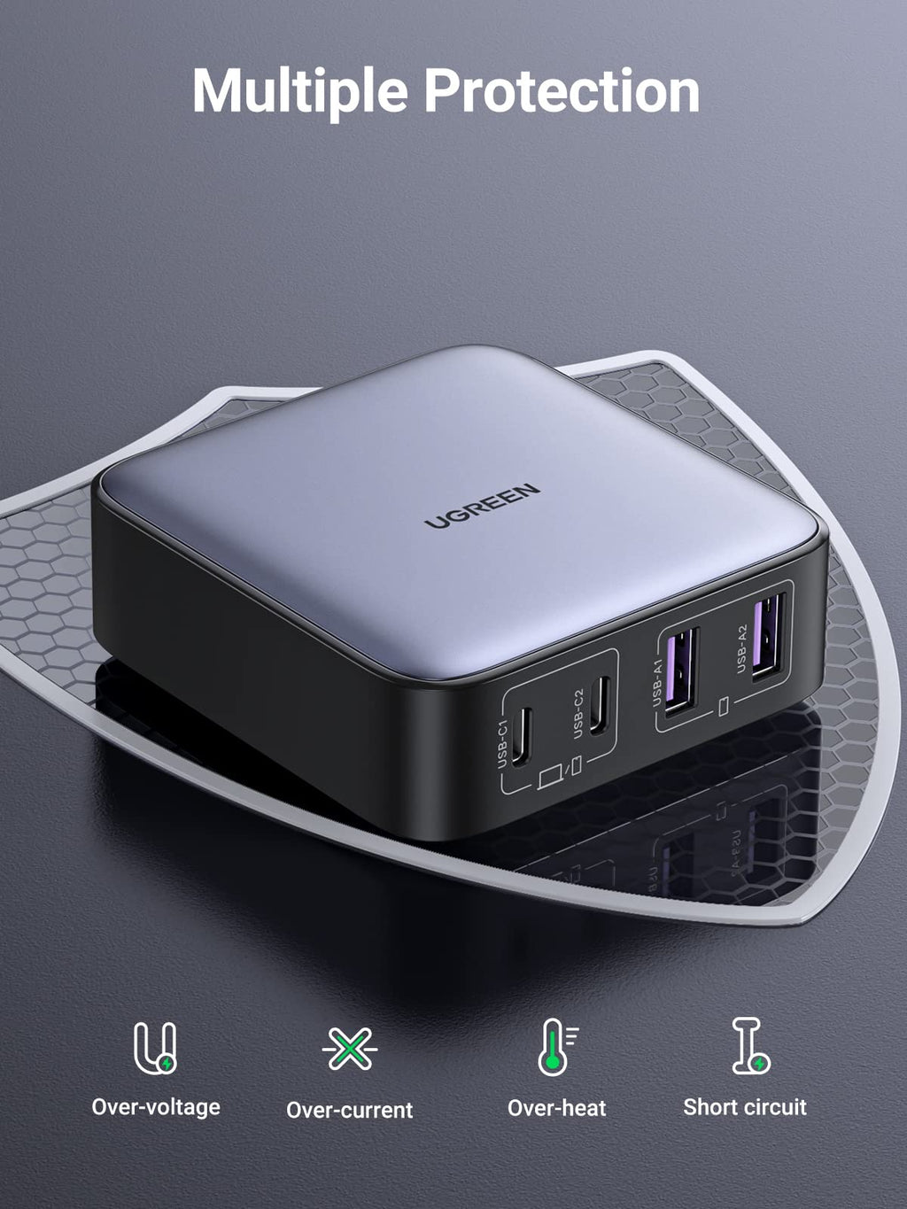 Ugreen Nexode 65W GaN Desktop Charger 4-Ports - UGREEN-90767
