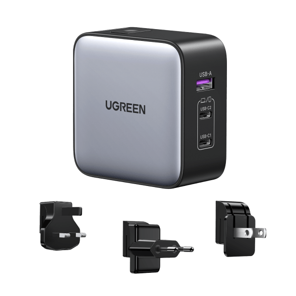 Nexode 65W 3 Port Travel Charger US EU Plug