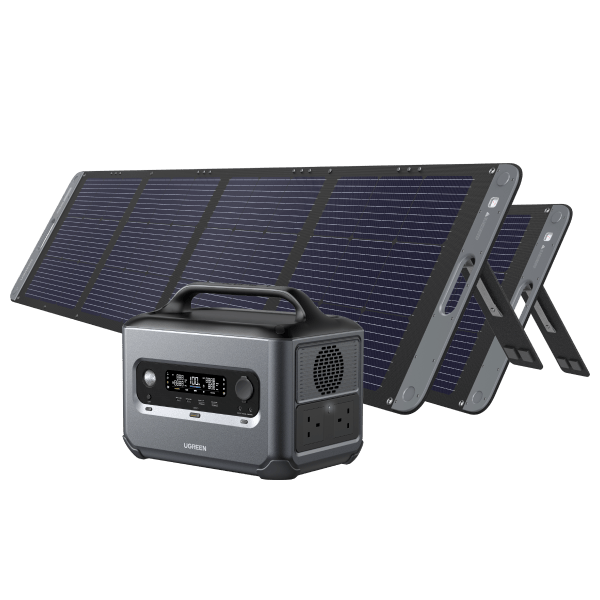 Ugreen PowerRoam 1200 1024Wh Power Station with 2pcs 200W Solar Panel - UGREEN-25459