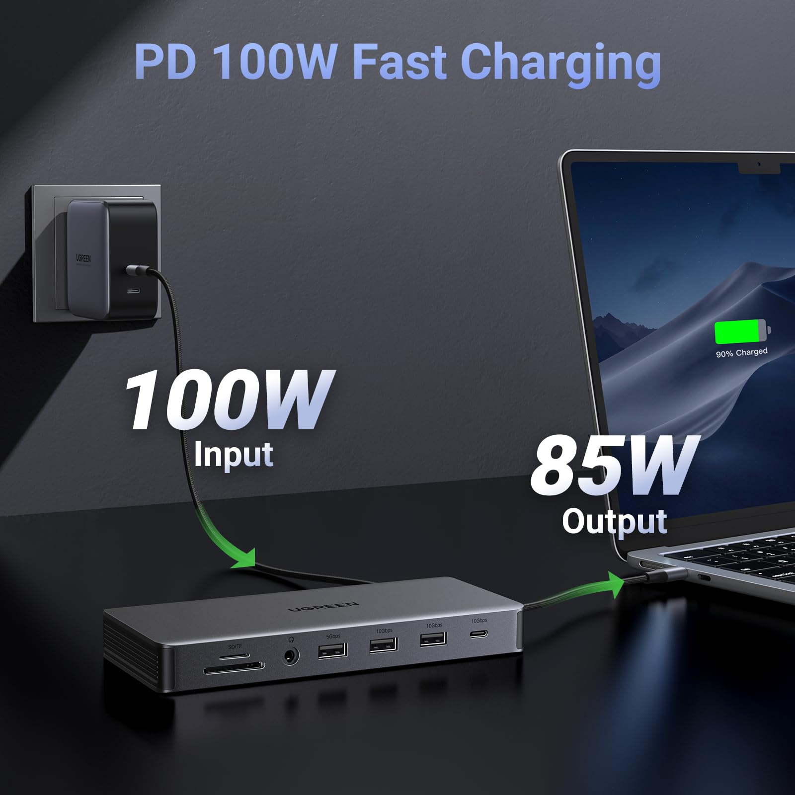 Ugreen Revodok Pro 13-in-1 Triple Display Docking Station - UGREEN - 15978