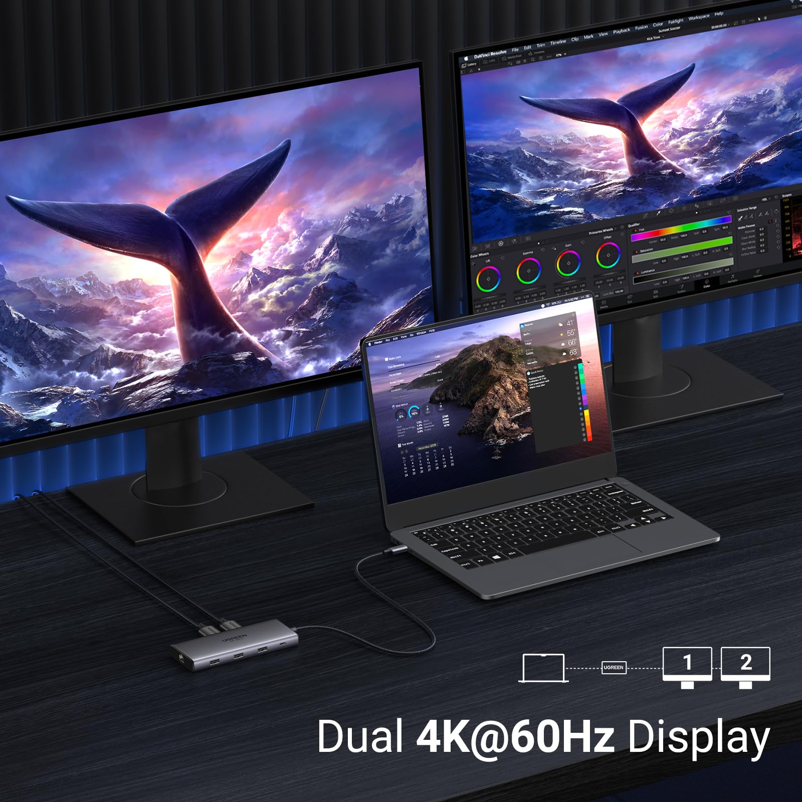 Ugreen Revodok Pro Revodok Pro 10-in-1 USB-C Hub (Dual HDMI 4K@60Hz, 100W PD) - UGREEN - 15534