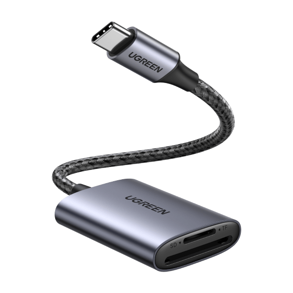 UGREEN SD Card Reader, Aluminum USB C to Micro SD/SD Cards Adapter, Thunderbolt 3 External Memory Card Adaptor - UGREEN-80888
