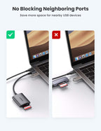 UGREEN SD Card Reader, Aluminum USB C to Micro SD/SD Cards Adapter, Thunderbolt 3 External Memory Card Adaptor - UGREEN-80888