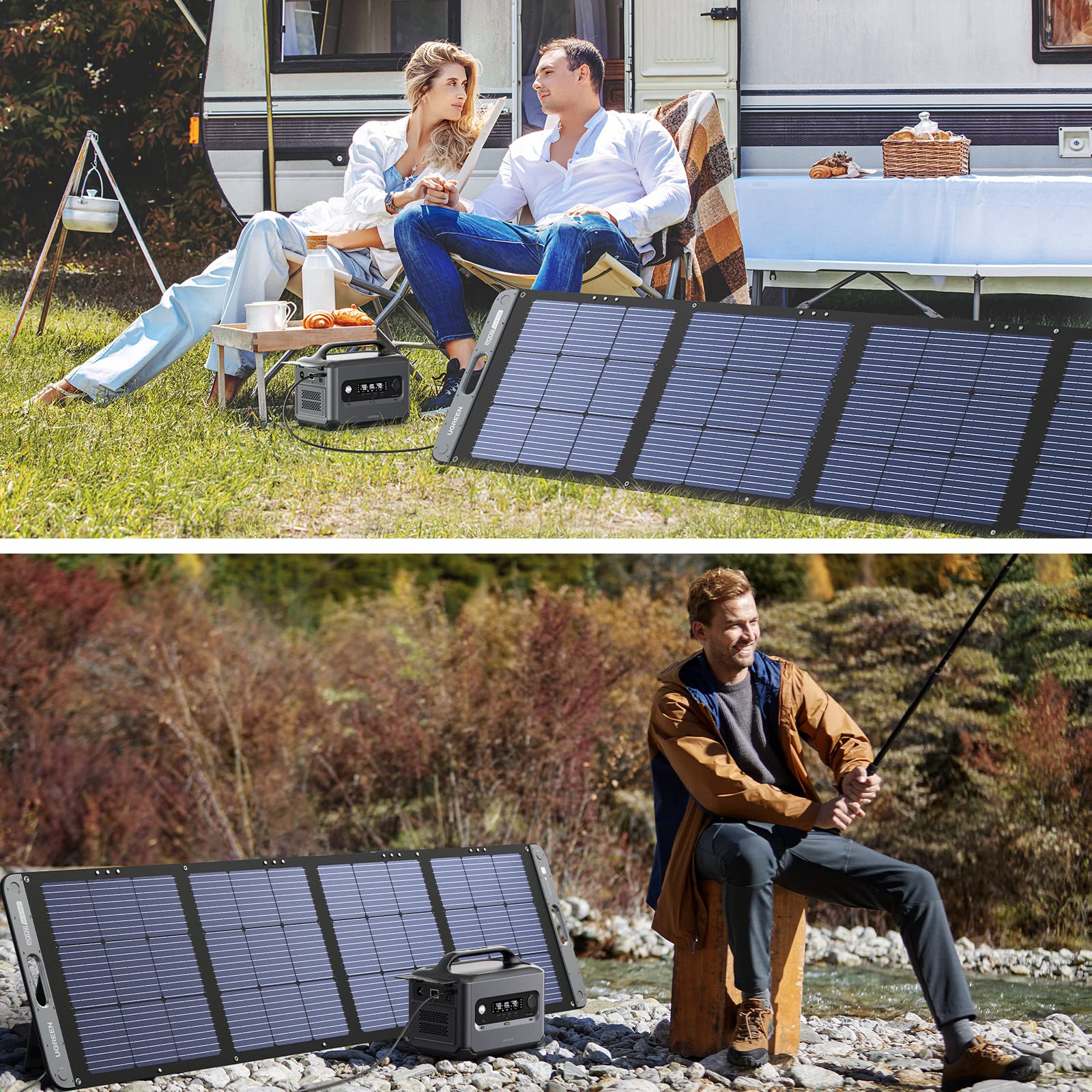 UGREEN Solar Panel Foldable Solar Panel for Portable Power Station (200 W) - UGREEN-15114