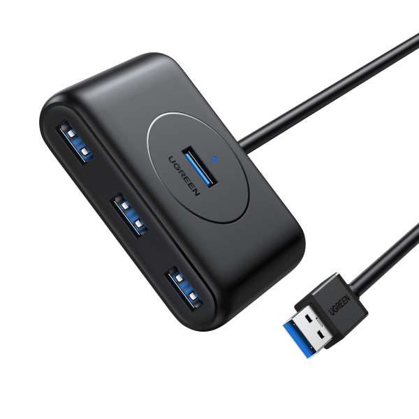 UGREEN USB 3.0 Hub with 1M Long Cable, 4 Port USB Splitter Support 5Gbps Data Transfer, USB Extension - UGREEN-20291