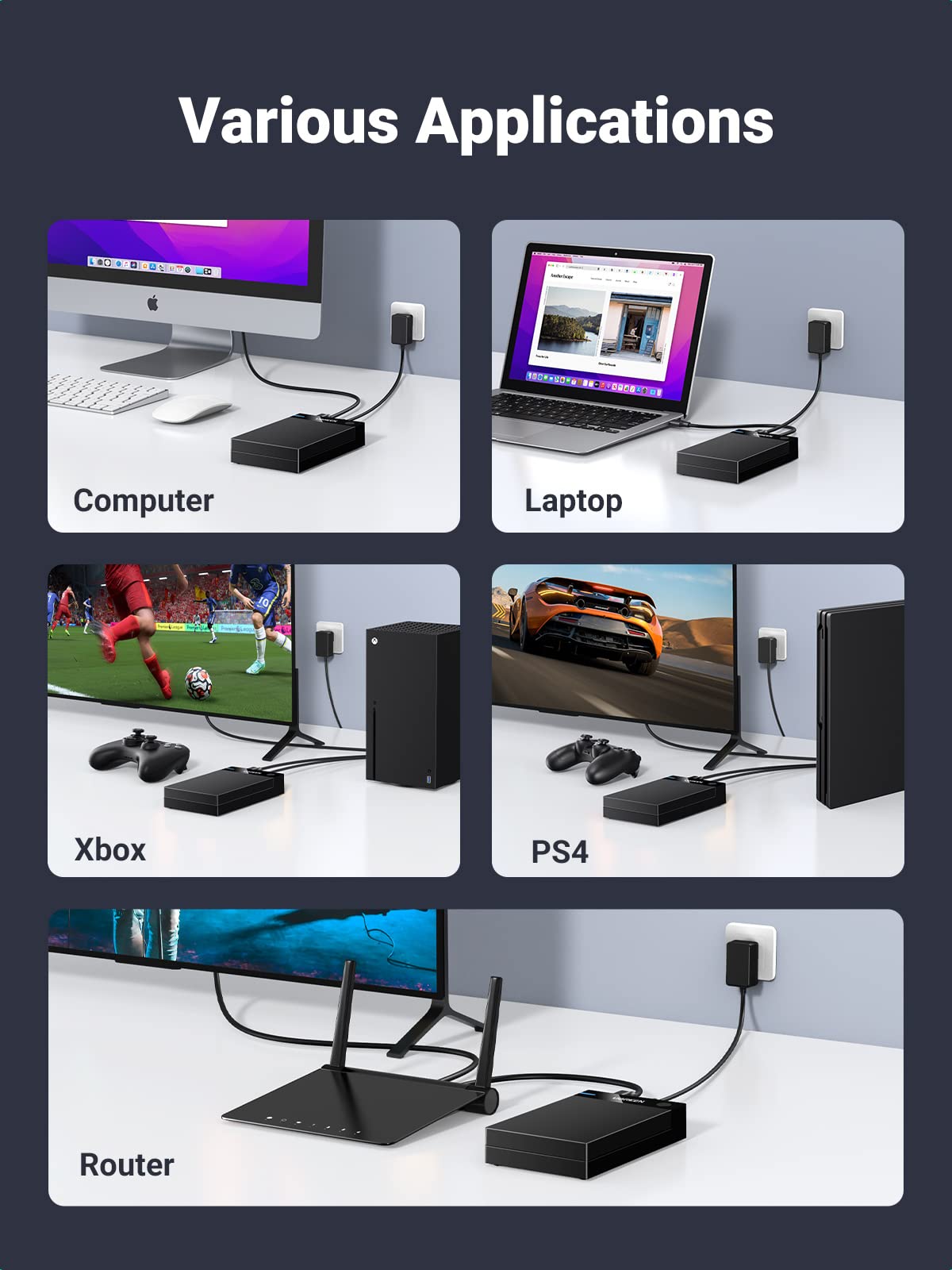 Ugreen USB 3.0 SATA HDD Enclosure - 16TB Support, Tool-free Docking Station - UGREEN - 50424