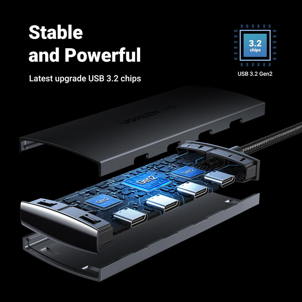 Ugreen USB-C 3.2 Gen2 Splitter - 4 Ports, 10Gbps - UGREEN - 15651