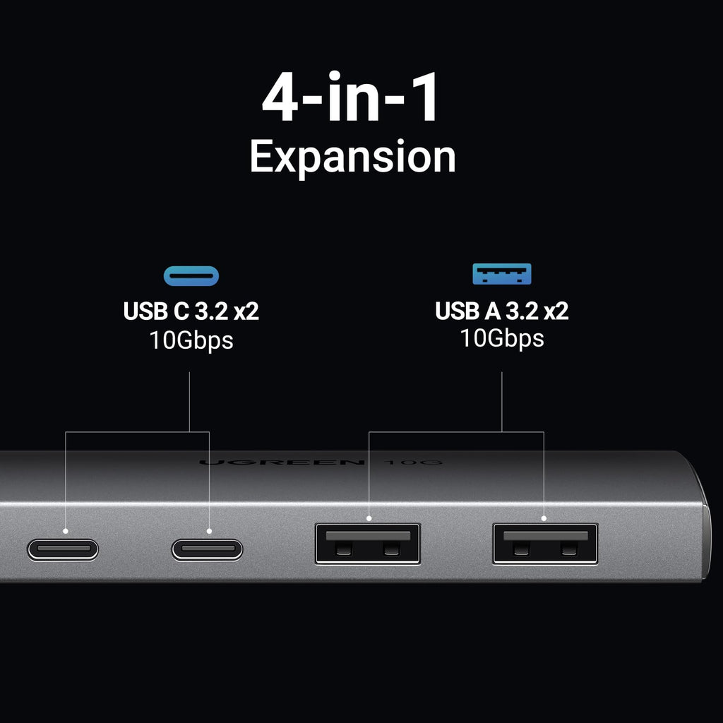Ugreen USB-C 3.2 Splitter - 4 Ports, 10Gbps - UGREEN - 30758