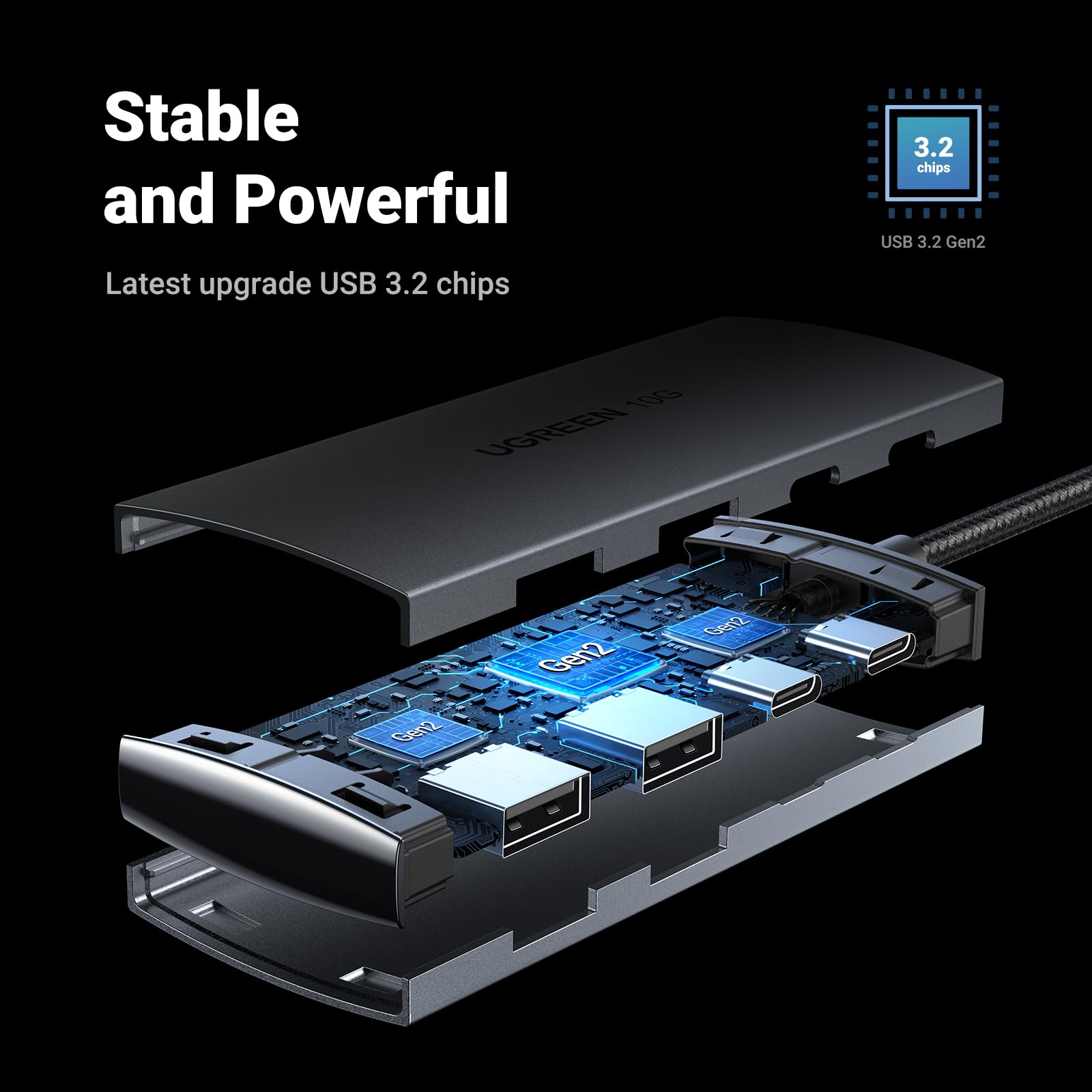 Ugreen USB-C 3.2 Splitter - 4 Ports, 10Gbps