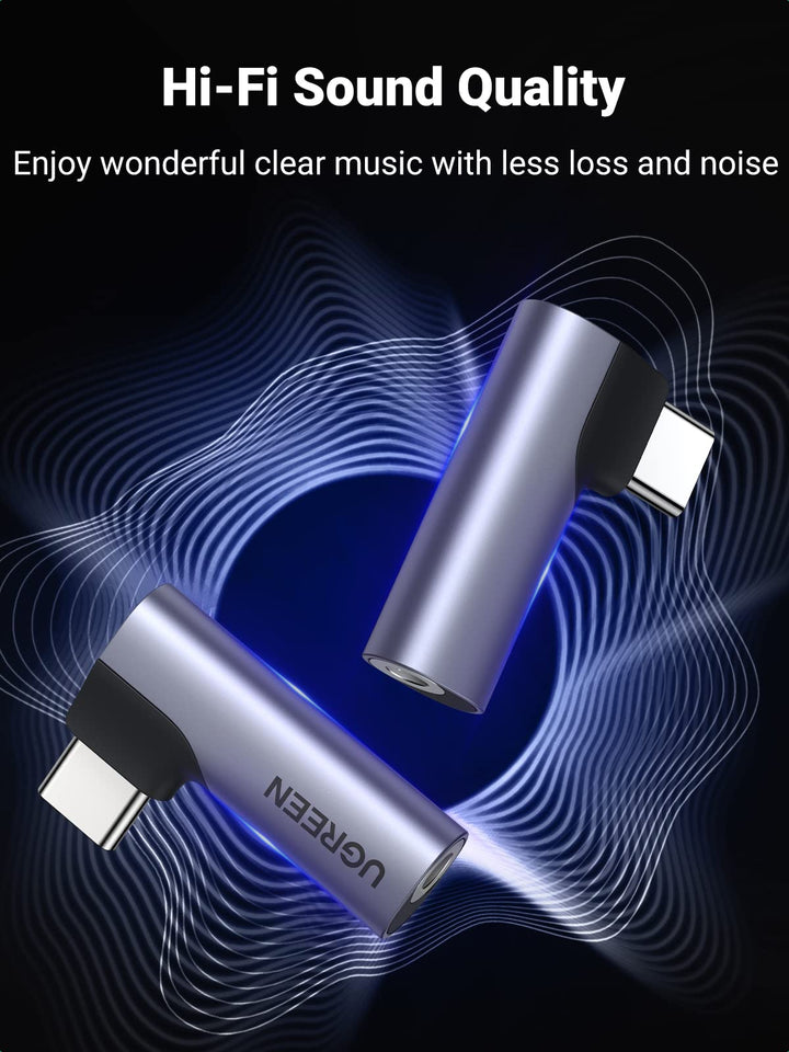 Ugreen USB-C to 3.5mm Right Angled Adapter - UGREEN - 20194