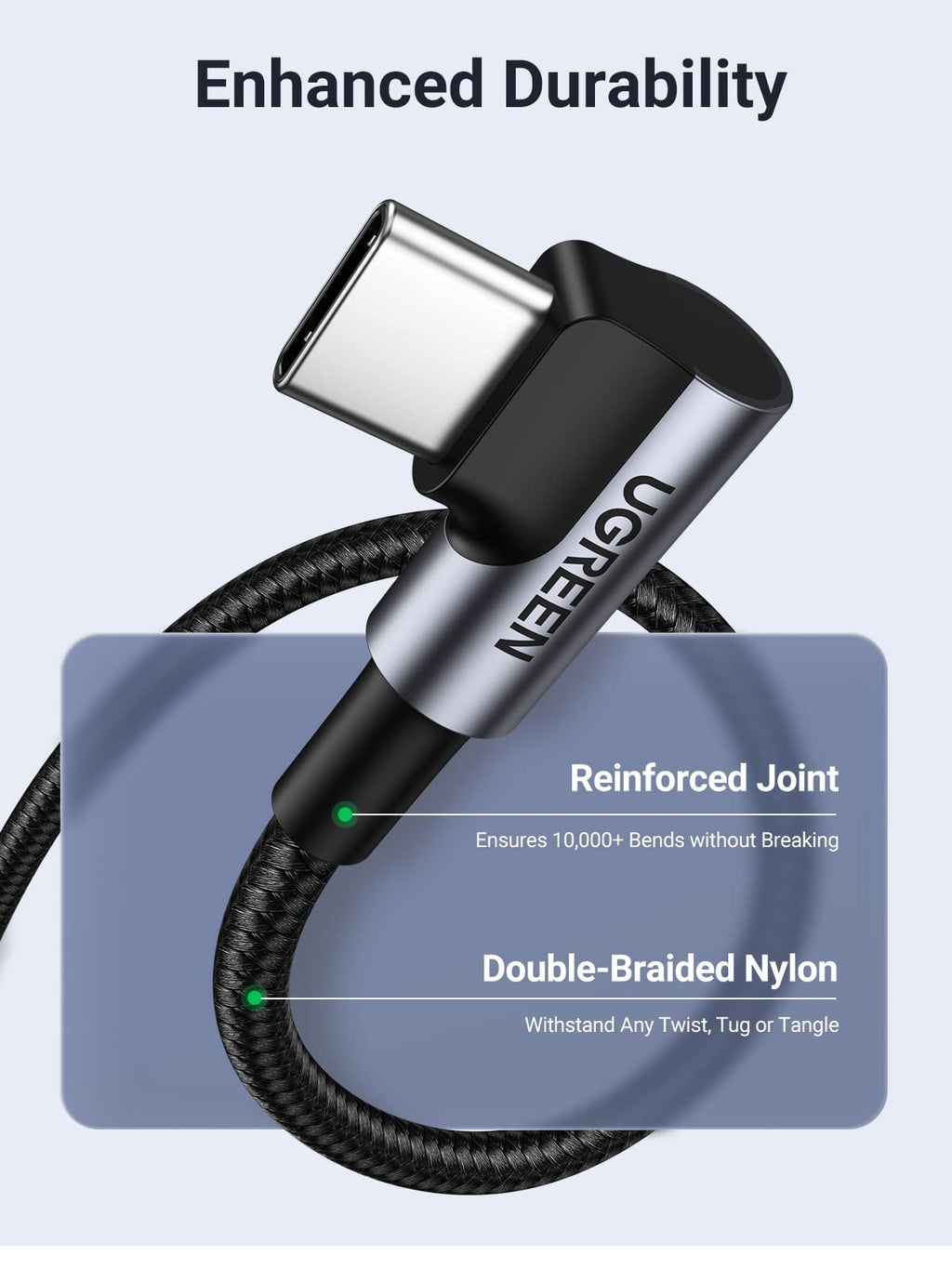 UGREEN USB C to USB C Cable 100W Fast Charger Data Transfer Lead - UGREEN-20582