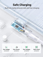 UGREEN USB C to USB C Cable Right Angle 100W Fast Charge 90 Degree Type C Power Data Lead - UGREEN-10358